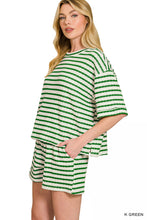 Load image into Gallery viewer, Stripe Textured SS Short Set
