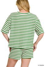 Load image into Gallery viewer, Stripe Textured SS Short Set
