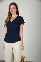 Load image into Gallery viewer, V-Neck Textured Top
