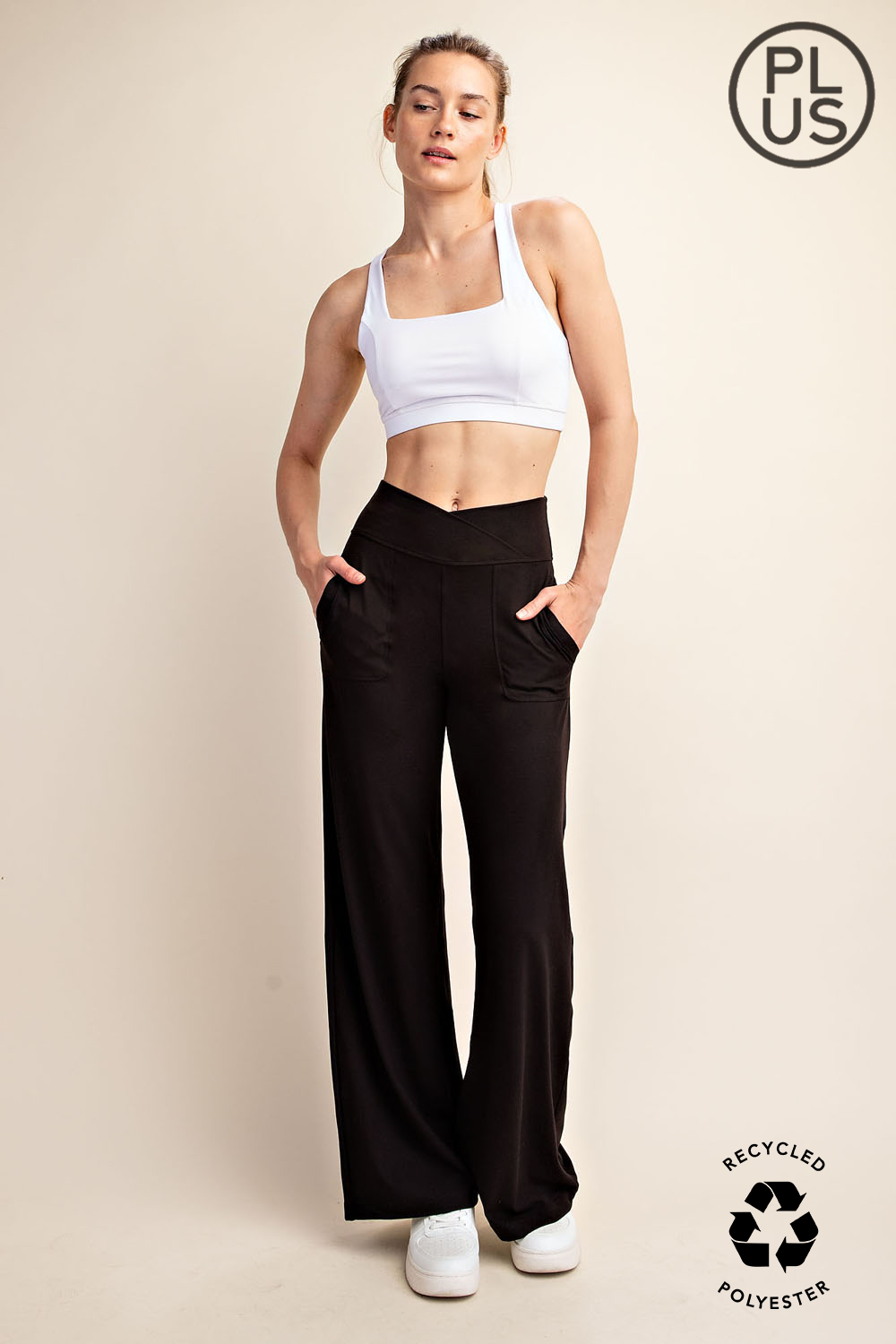 V Waist Butter Wide Pants