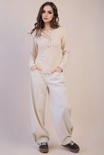 Load image into Gallery viewer, Waffle Henley LS Top
