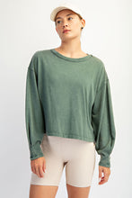 Load image into Gallery viewer, Mineral Washed Crew Top
