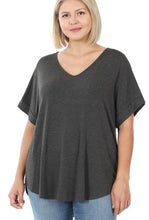 Load image into Gallery viewer, Cuffed Sleeve V-Neck Tee
