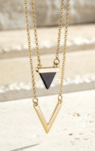Load image into Gallery viewer, Triangle Stone Layer Necklace
