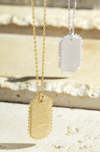 Load image into Gallery viewer, Brass Dog Tag Necklace
