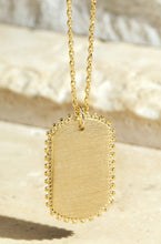 Load image into Gallery viewer, Brass Dog Tag Necklace
