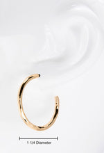 Load image into Gallery viewer, Hammered Gold Hoop Earrings

