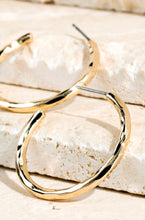 Load image into Gallery viewer, Hammered Gold Hoop Earrings
