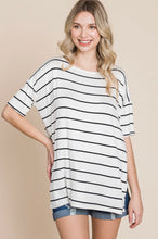 Load image into Gallery viewer, Striped Jersey Boxy Top
