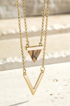 Load image into Gallery viewer, Triangle Stone Layer Necklace

