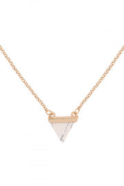 Double Layer Triangle Stone Necklace