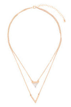 Load image into Gallery viewer, Double Layer Triangle Stone Necklace
